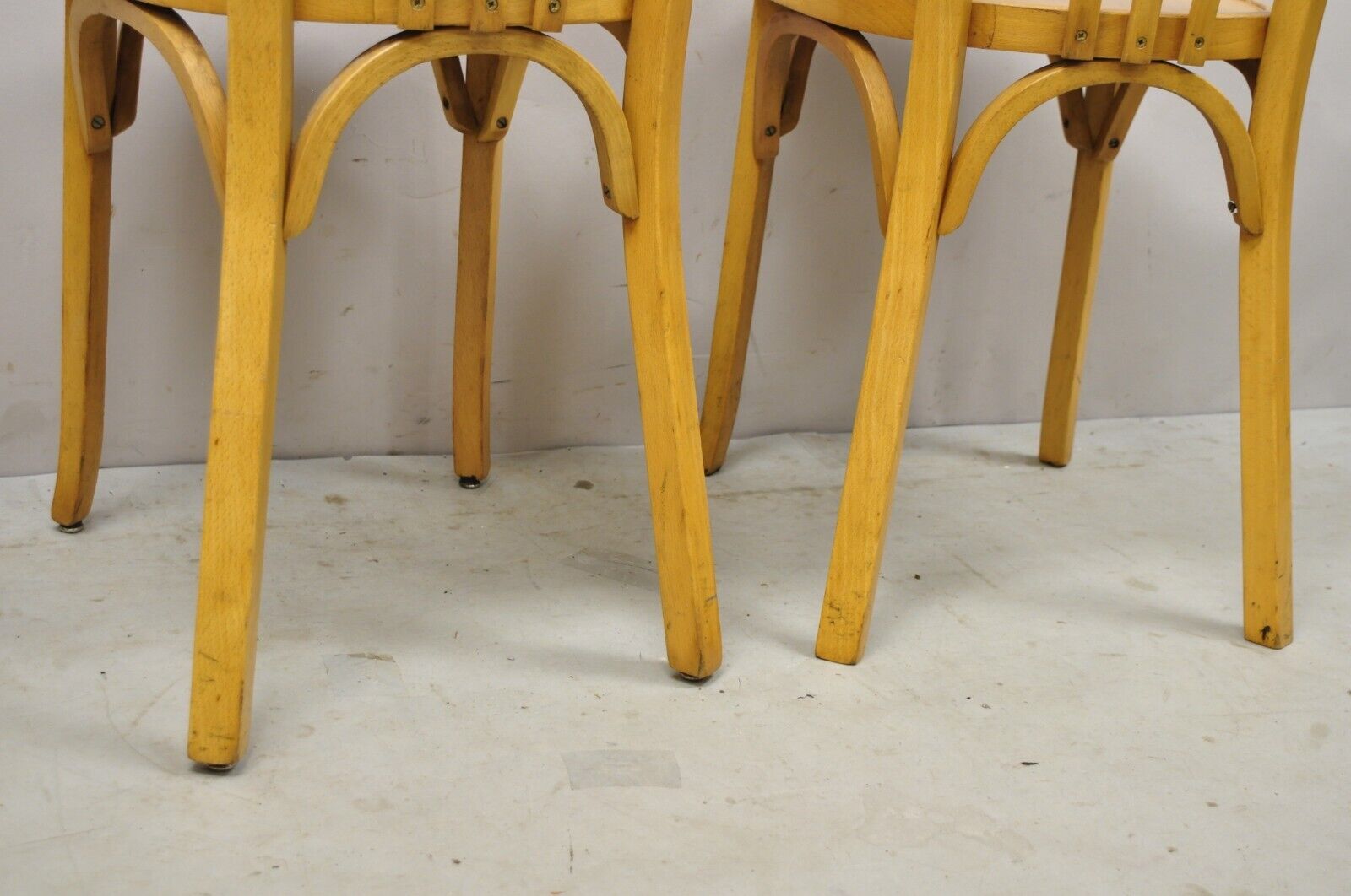 Vintage Baumann 83 Parisian Bistro Bentwood Dining Chairs - Set of 6