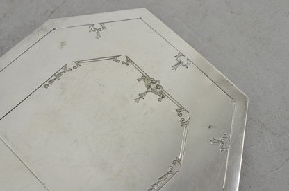 Antique Sheffield Victorian Silver Plated Expanding Octagonal Pot Trivet