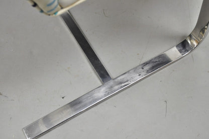 Vintage Mid Century Modern Brno Style Chrome Cantilever Baughman Arm Chairs Pair