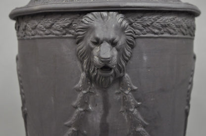 Warren Kessler French Neoclassical Empire Black Basalt Large Urn Table Lamp