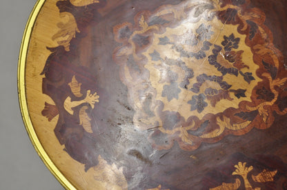 Vintage French Louis XVI Style Bronze Rams Head Ormolu 3 Tier Round Side Table