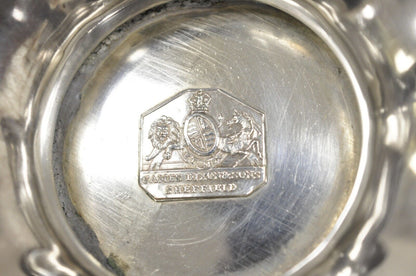 James Dixon & Sons Silver Plated Grapevine Repousse Scalloped Basket Bowl