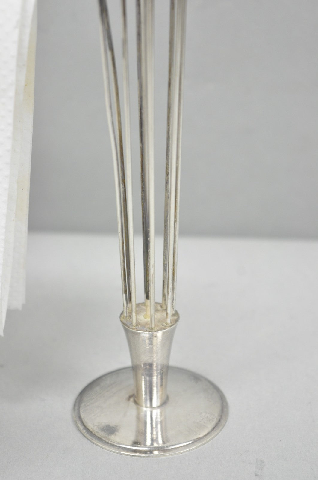 Mid Century Danish Modern Silver Plated Umbrella Cocktail Napkin Holder - Pair
