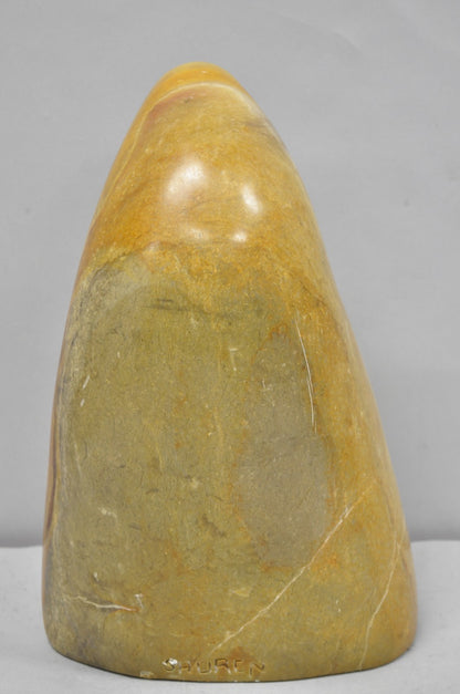 Vintage Seymour Shuren Modern Carved Alabaster Mother & Child Figure Sculpture