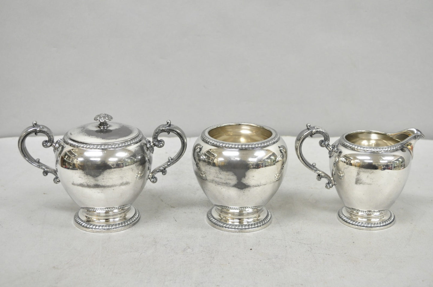 Antique Reed & Barton 4090 Silver Plated Victorian Tea Service  - 5 Pc Set