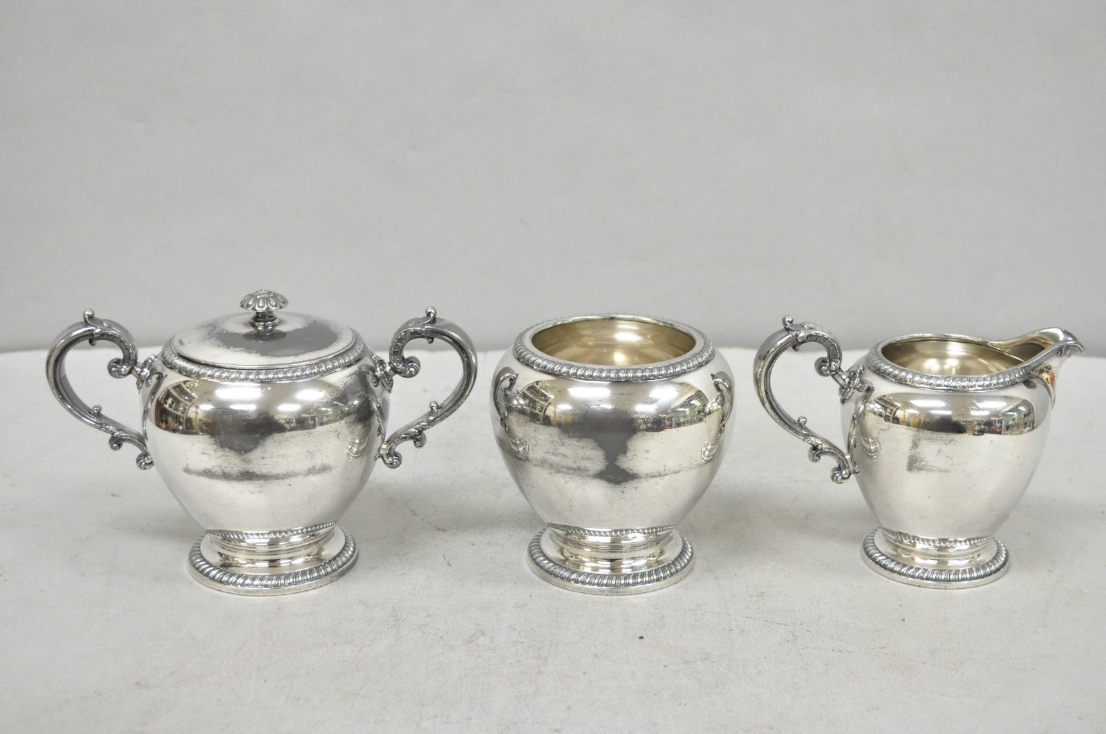 Antique Reed & Barton 4090 Silver Plated Victorian Tea Service  - 5 Pc Set