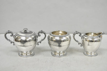 Antique Reed & Barton 4090 Silver Plated Victorian Tea Service  - 5 Pc Set