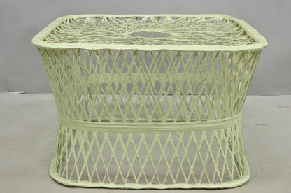 Vintage Russell Woodard Mid Century Modern Spun Fiberglass Footstool Ottoman