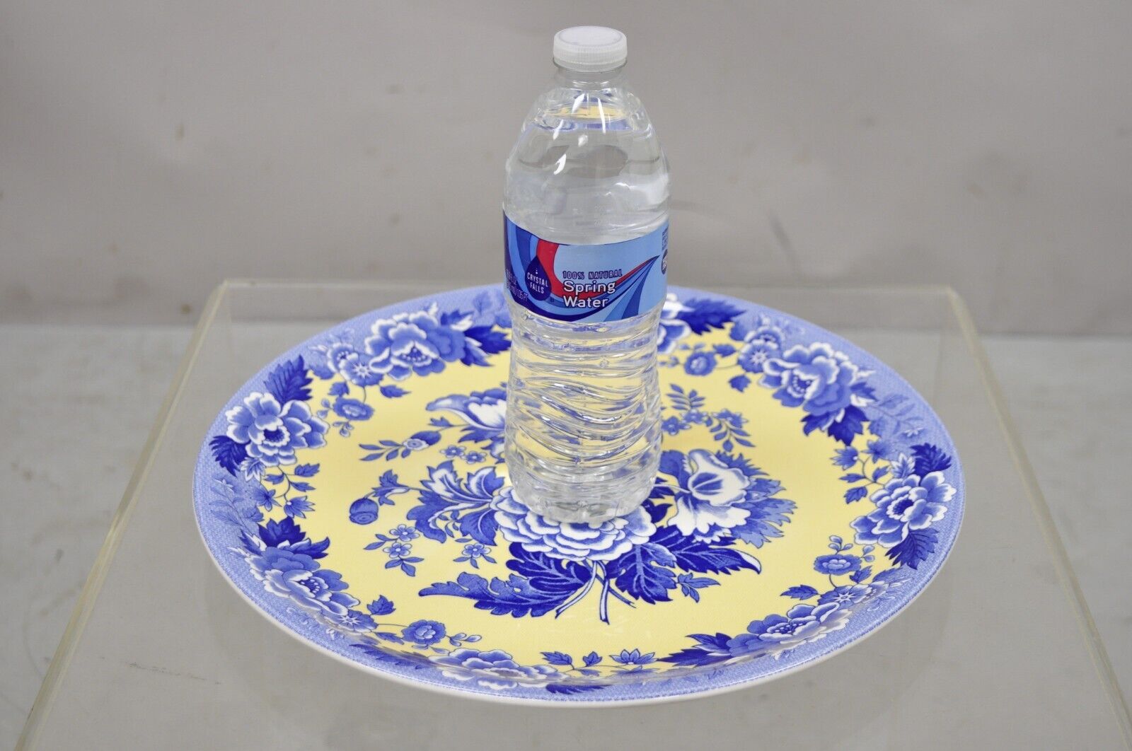 Spode 13" Garden Collection Flowers Poppy Blue Yellow Platter Plate