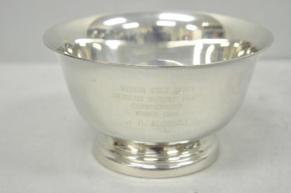 Vintage Regency Style Silver Plated Pewter 1993 Merion Golf Club Award Bowl