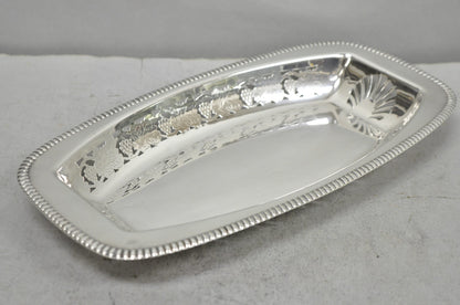 Vintage Primrose Plate England Victorian Silver Plated Reticulated Trinket Dish