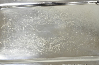 Vintage FB Rogers 1338 Victorian Silver Plated Narrow Serving Platter Bar Tray