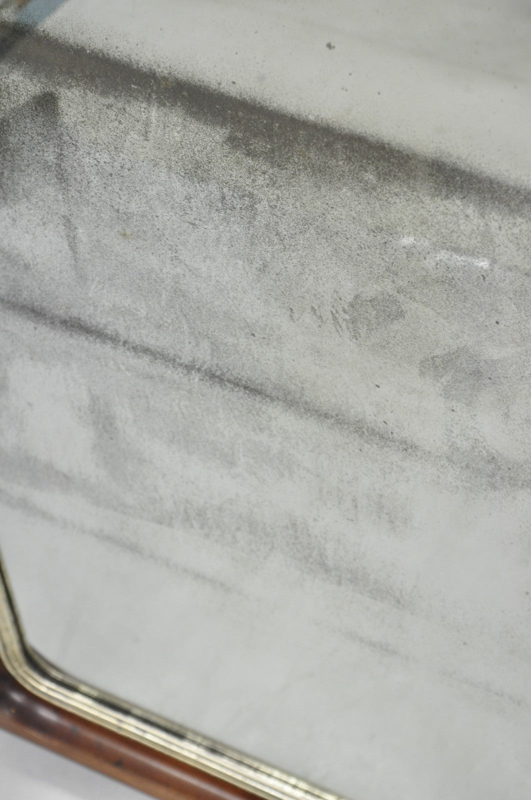 Antique American Empire Arched Mahogany Wood Frame Looking Glass Wall Mirror