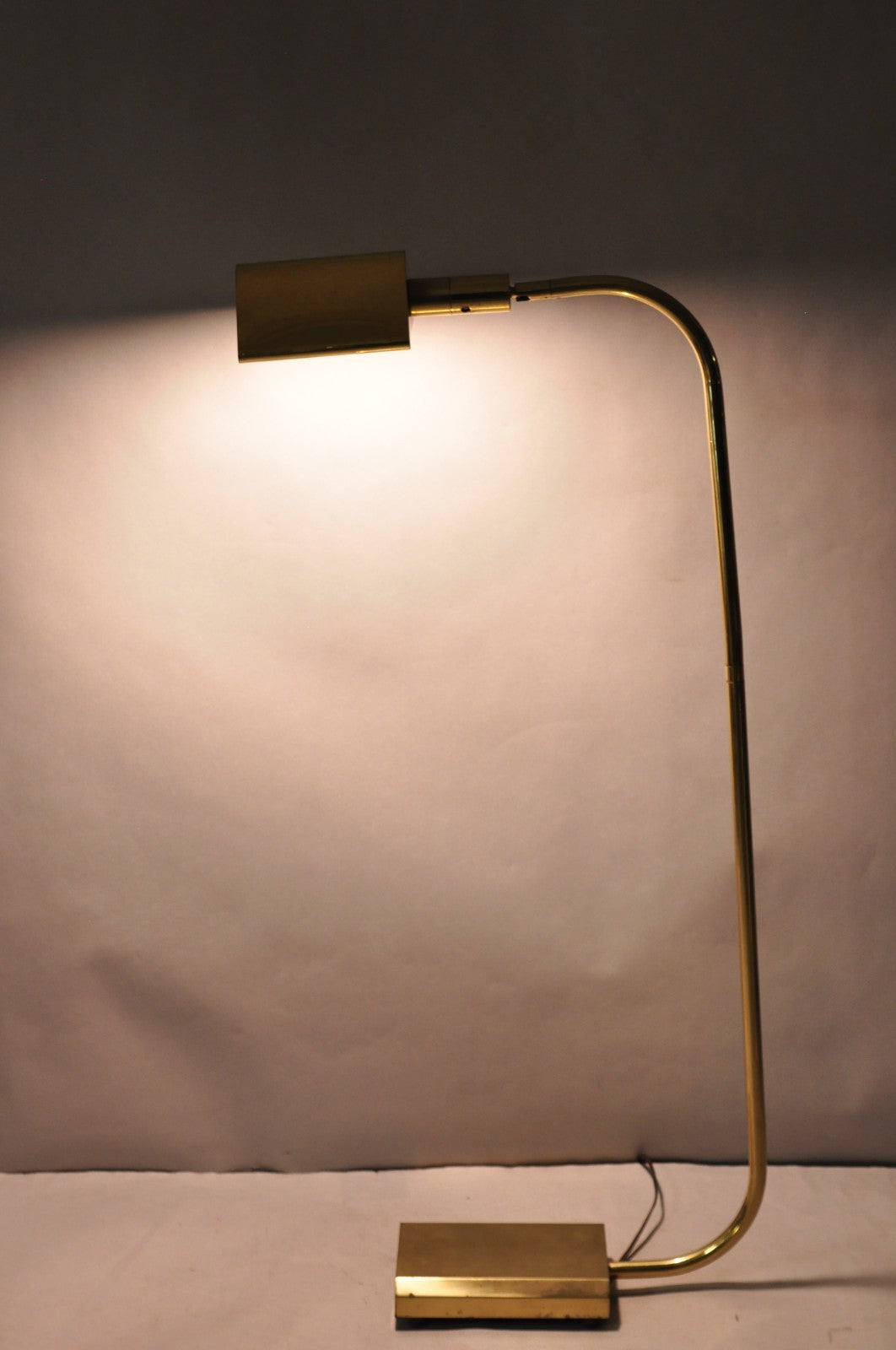 Vintage Chapman Mid Century Modern Adjustable Brass Reading Pharmacy Floor Lamp