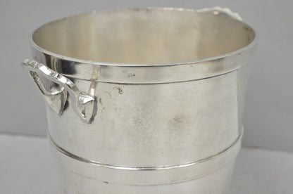 Vintage Mid Century Modern Nickel Silver Plated "Room Service" Champagne Bucket