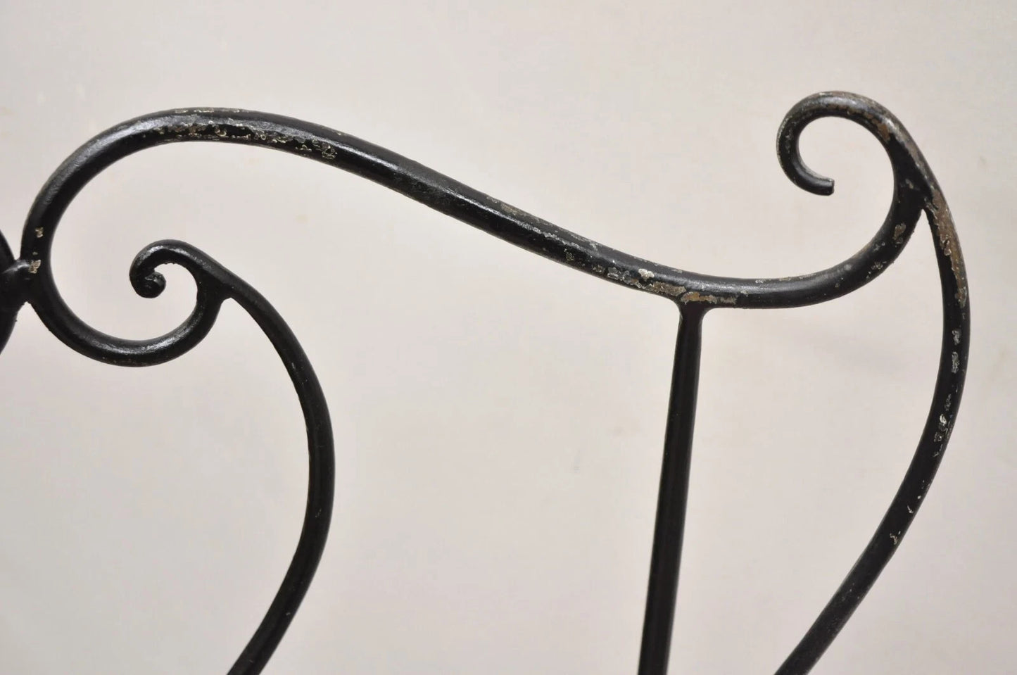 Salterini Style Mid Century Modern Scrolling Wrought Iron Side Chairs - a Pair