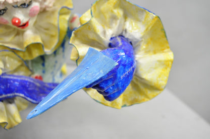 Vintage Jeanne Valentine Style Papier Mache Hanging Acrobat Clown Sculpture