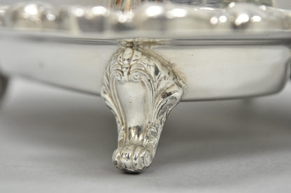 Vintage Poole Lancaster Rose Victorian Silver Plated Twin Double Butter Dish (B)