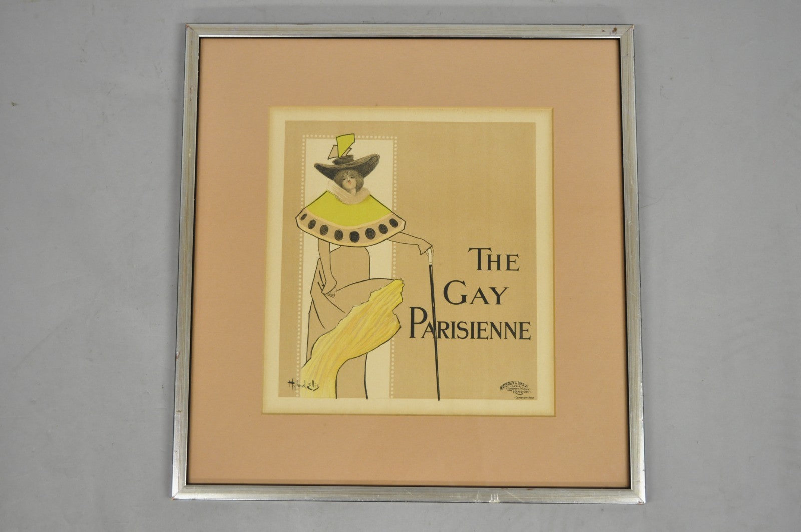 Hyland Ellis "The Gay Parisienne" Framed Lithograph Print Les Maitres de lAffice