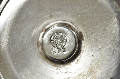 Vintage Art Deco Modern Silver Plated Lidded Bar Ice Bucket w/ "MMM" Monogram