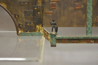 Curtis Jere Mid Century Modern Large Mixed Metal Copenhagen City Wall Sculpture