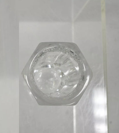 Vintage Kosta Boda Elis Bergh Etched Rampant Lion Crystal Glass 7.5" Vase a Pair
