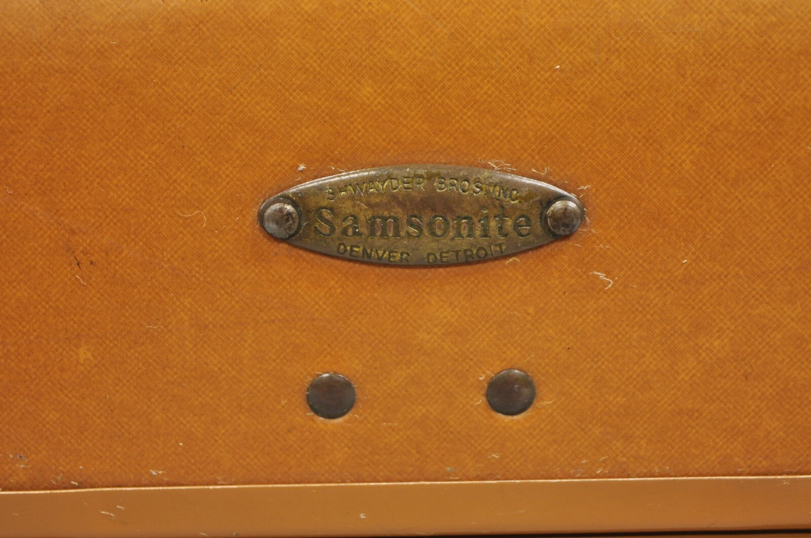 Vintage Samsonite Art Deco Brown Leather Hardcase 21" Suitcase Luggage Bag