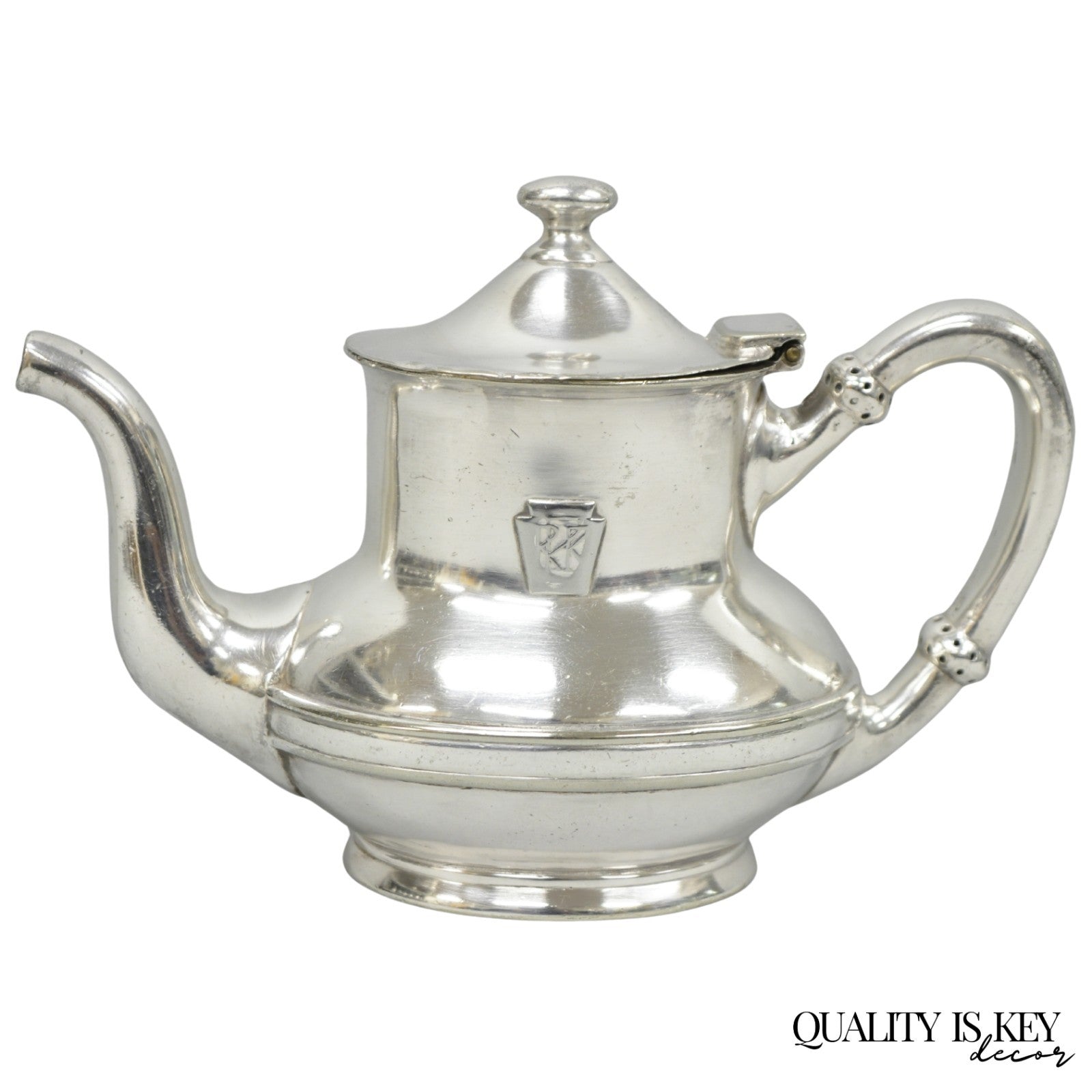 Antique Pennsylvania Railroad PRR Reed & Barton Small Silver Plated Teapot