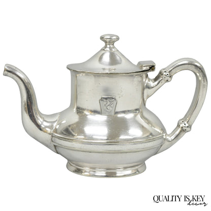 Antique Pennsylvania Railroad PRR Reed & Barton Small Silver Plated Teapot