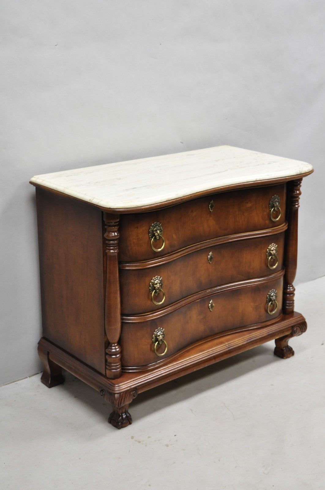 Pulaski Sagamore Hill Victorian Cherry Wood Marble Top Commode Nightstand Chest