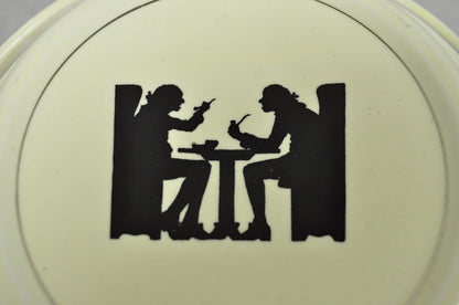 Vintage Hall's China Tavern Silhouette Medallion Traditional Casserole Dish Bowl