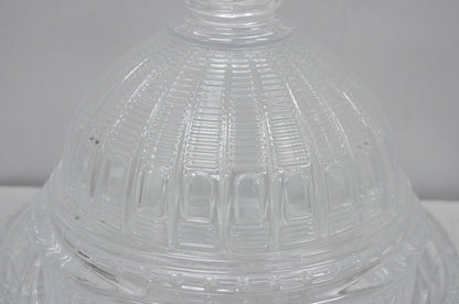 Shannon Design of Ireland Round Clear Cut Crystal Capitol Dome Cake Plate Stand