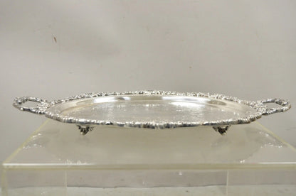 Vintage EPCA Bristol Silver by Poole 73 16 Silver Plated Oval Platter Bar Tray