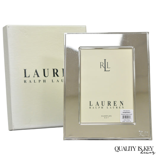 Lauren Ralph Lauren Silver Plated Normandy Modern 5x7 Photo Picture Frame