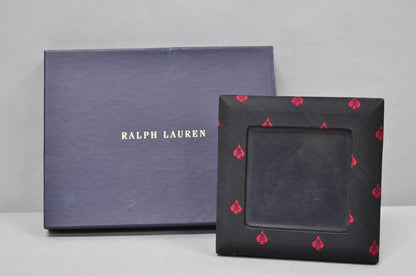 Ralph Lauren Ealing Skull and Spade Black & Red Fabric 4x4 Photo Picture Frame