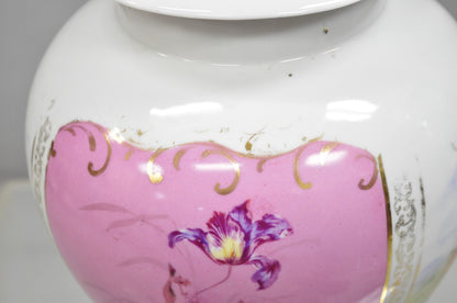 Antique Francois Boucher Victorian Pink Porcelain Lidded Urn or Covered Vase