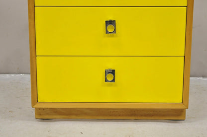 Jack Cartwright for Founders Mid Century Modern Yellow Maple Nightstand Chest