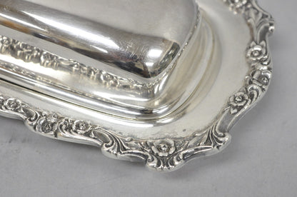 Vintage International Silver Countess Silver Plated Covered Butter Dish