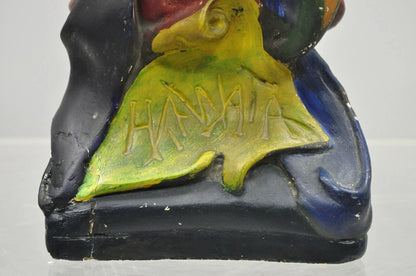 Vintage Hiawatha Native American Chalkware Cigar Store 20" Sculpture Bust Figure