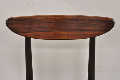 Vintage Dyrlund Mid Century Danish Modern Rosewood Curved Back Dining Side Chair