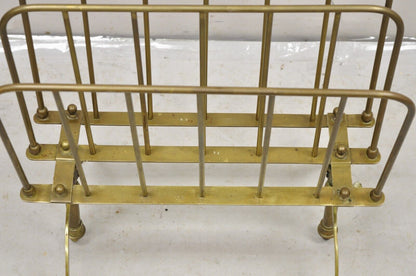 Vintage A. Ravenel Paris French Mid Century Modern Brass Magazine Rack Stand