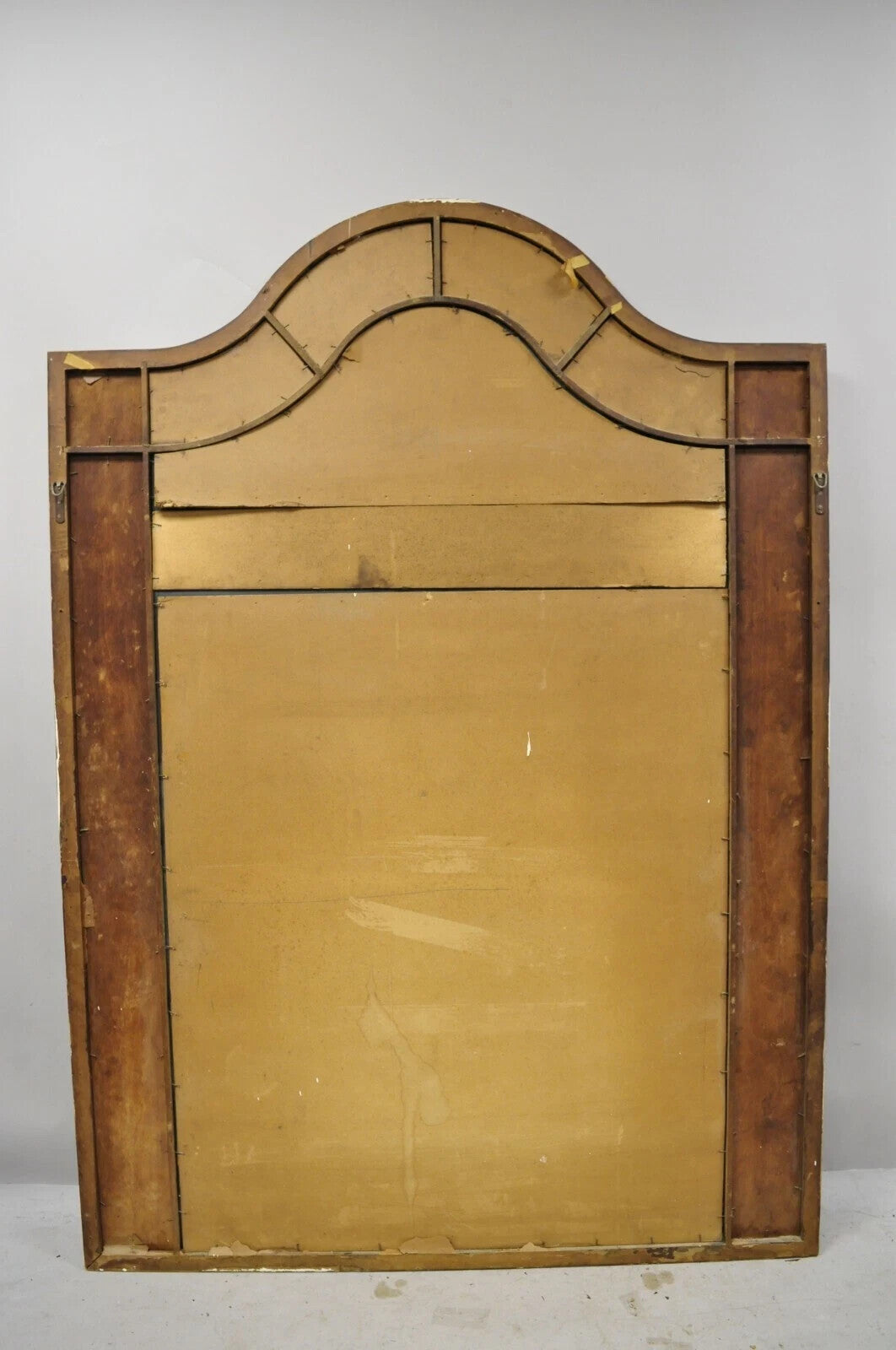 Antique French Neoclassical Gold Figural Gesso Large 76x54 Trumeau Floor Mirror
