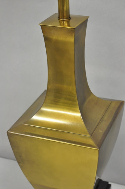 Vintage Chinoiserie Oriental Patinated Brass Jardiniere Table Lamp Attr. Chapman