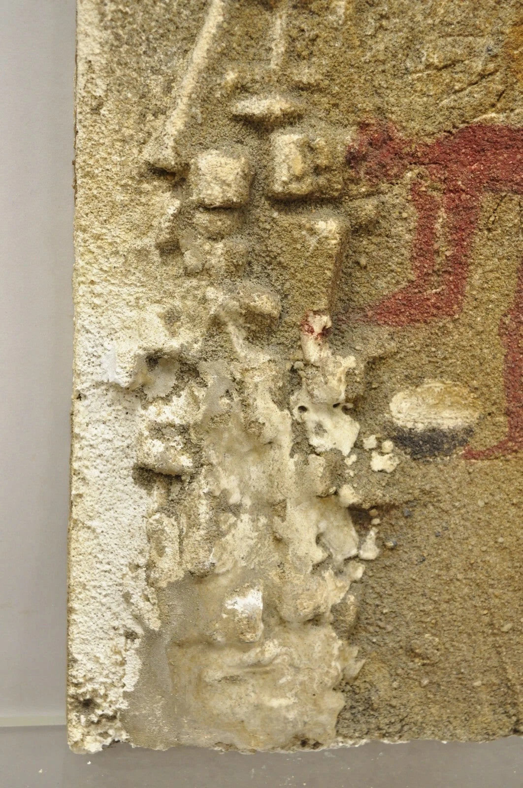 Antique Lost and Found Hieroglyphic Red Figure Egyptian Pottery 12 x 9 Tile C5