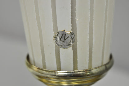 Vintage Italian Mid Century Modern Tapered Glass Art Deco Table Lamp