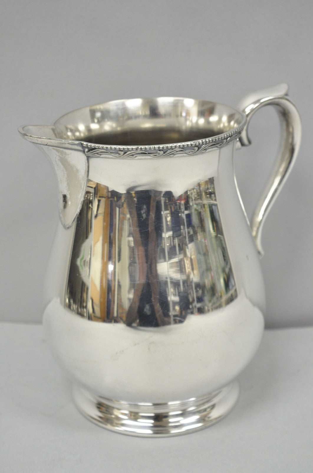 Vintage N.S. Co Victorian Bulbous Silver Plated Lemonade Beverage Water Pitcher