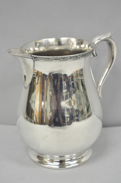 Vintage N.S. Co Victorian Bulbous Silver Plated Lemonade Beverage Water Pitcher