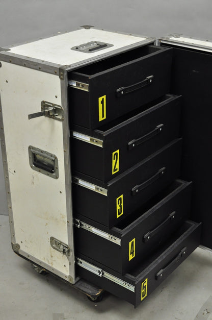 A&J 5 Drawer Road Case AA79-103 Rolling Production Hard Case Storage Trunk