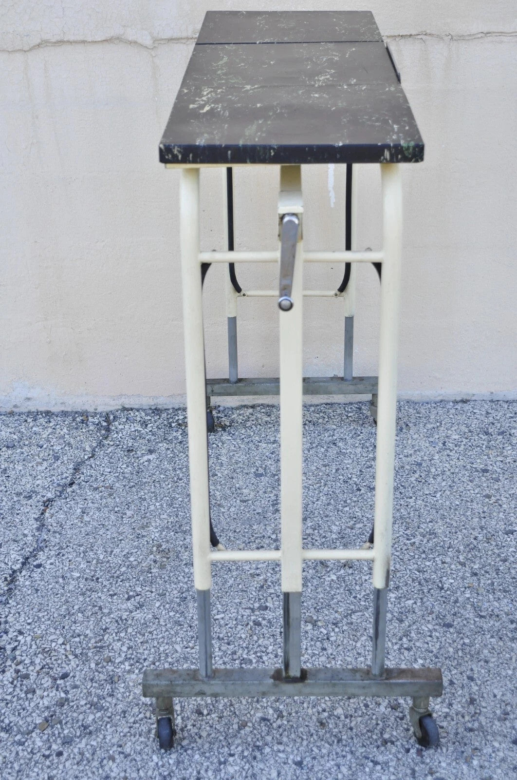 Vintage Art Deco Metal Adjustable Medical Dental Work Drafting Table by Doehler