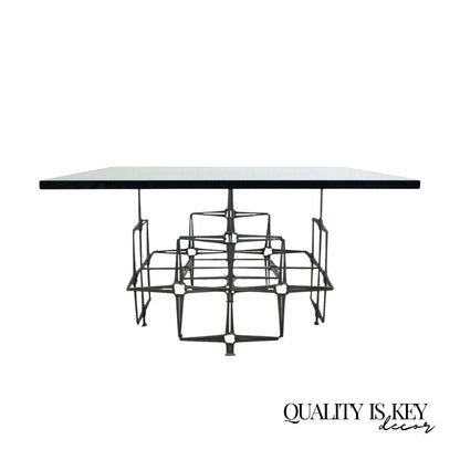 Vtg Trimark Mid Century Modern Nail Brutalist Coffee Table Green Paul Evans Styl